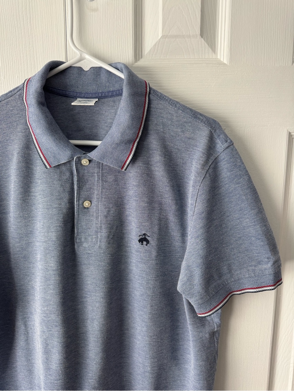 Brooks Brothers Red White Blue Polo Shirt L Slim Fit Performance